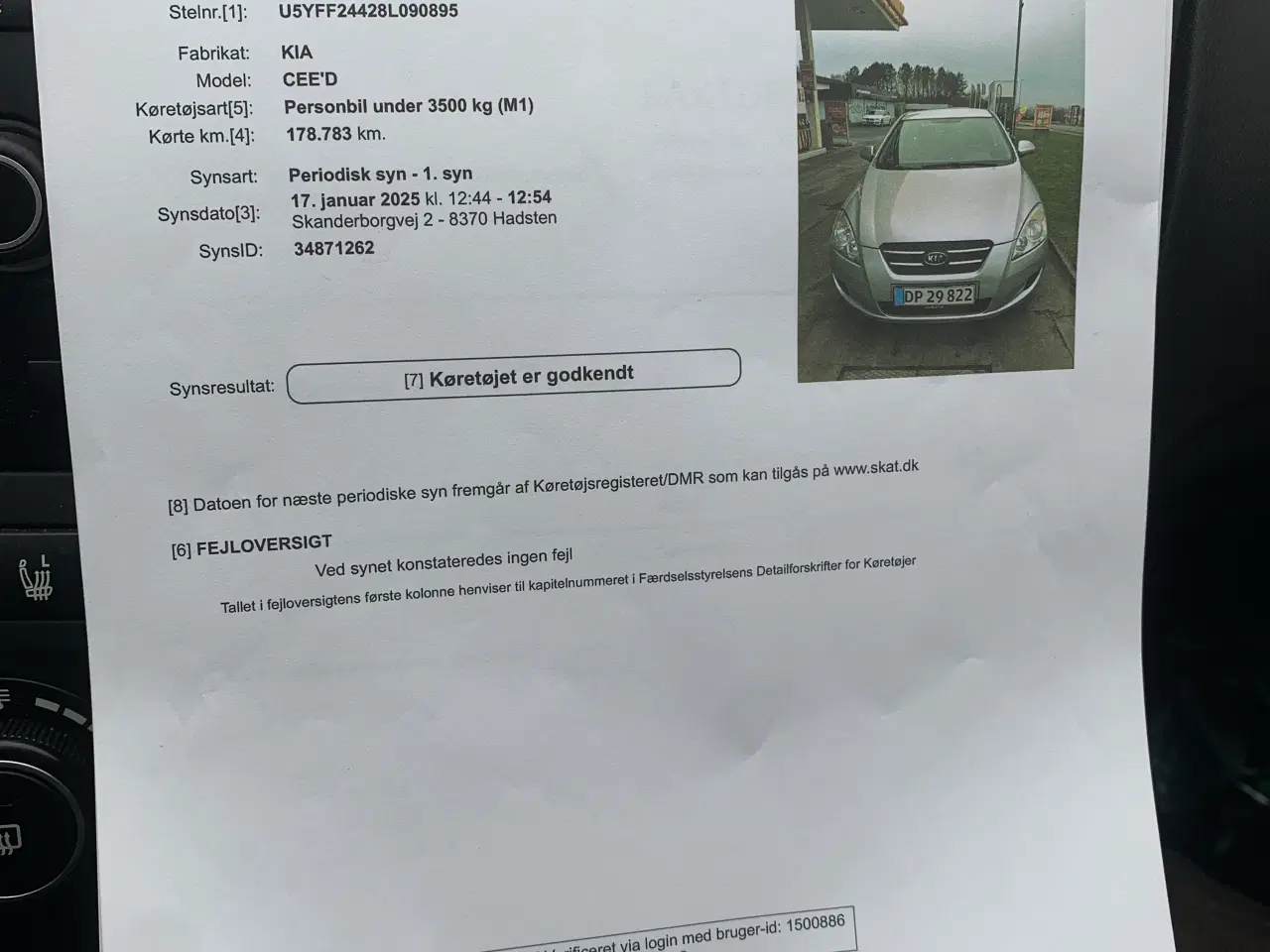 Billede 2 - Kia Ceed 1,6crdi 5dørs Nysynet 