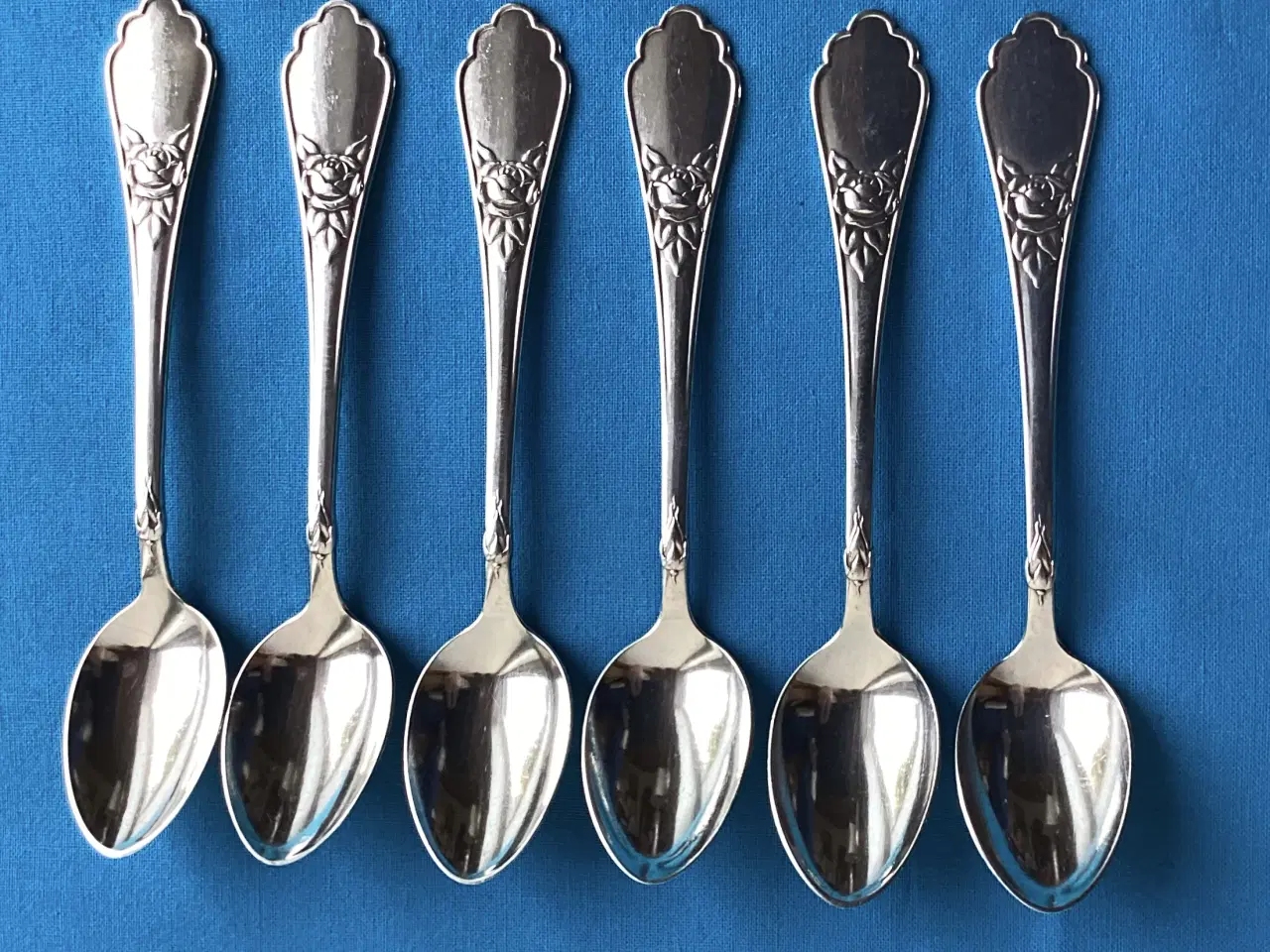 Billede 4 - 6 “Rose” Sølvplet teskeer, pris pr. stk.