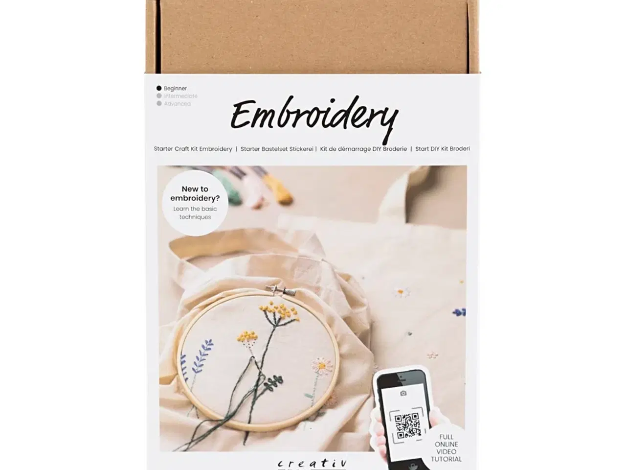Billede 1 - Start DIY Broderi Kit med Blomsterdesign