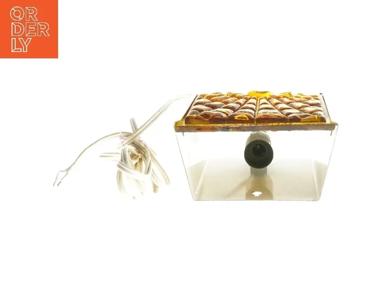 Billede 2 - 1960er Væglampe med guldfarvet glas (str. 13x14 cm)