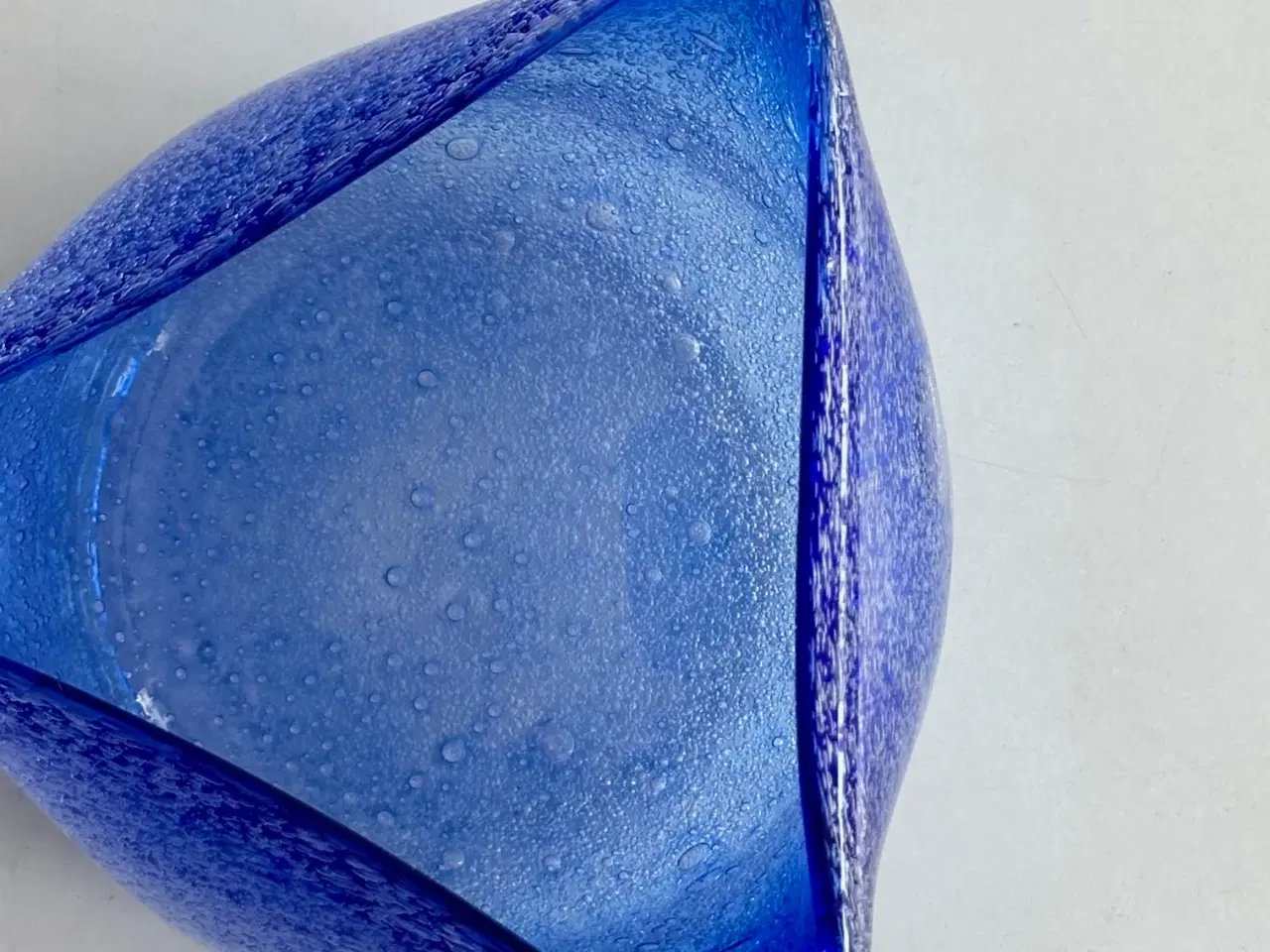 Billede 6 - Glasskål, blå m bobler