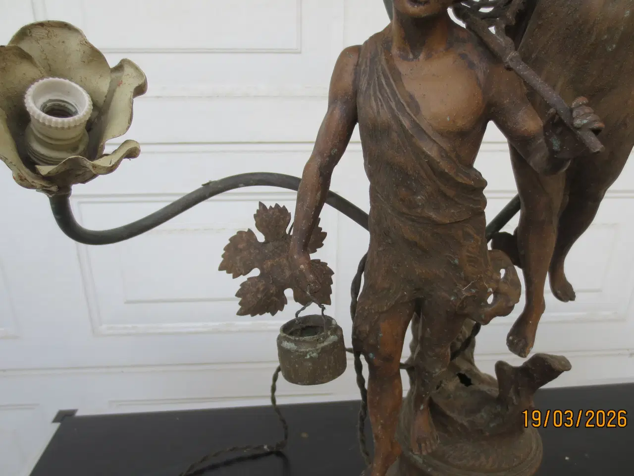 Billede 9 - 1 stk Art-Nouveau-lampe 1900