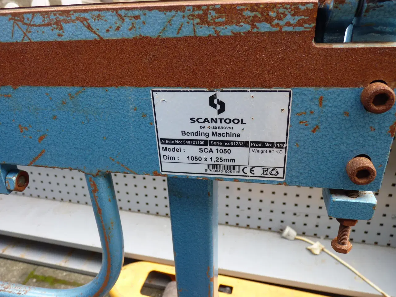 Billede 1 - Kantbukkemaskine fra Scantool, Model SCA 1050