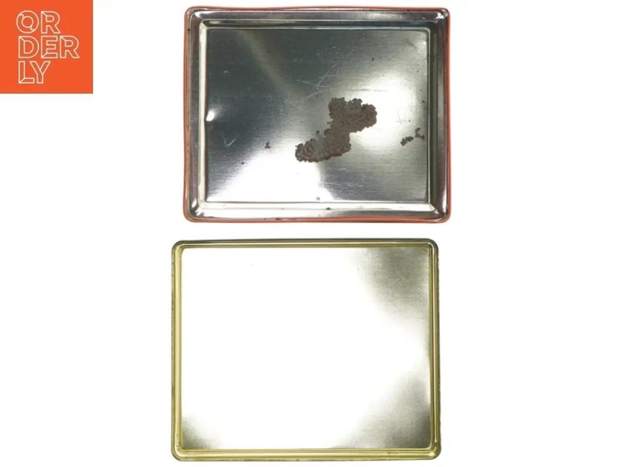 Billede 7 - Metalæske med sejlskibsmotiv (str. 20,5x17 cm)