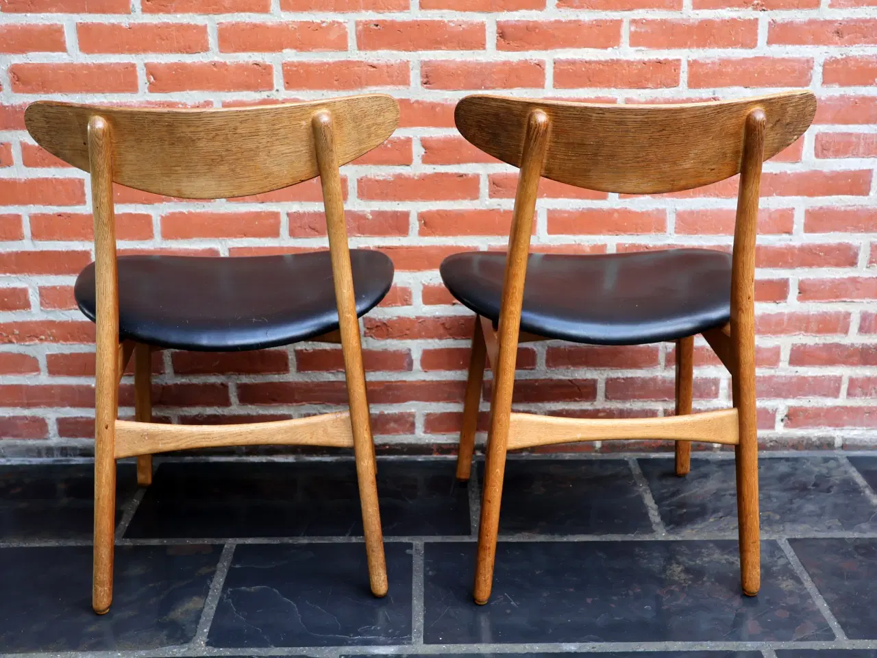 Billede 9 - 4 Stk H. J. Wegner ch30 stole i egetræ