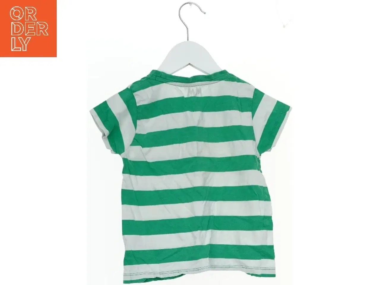 Billede 2 - Grøn og hvid stribet T-shirt fra Mads & Mette (str. 98)