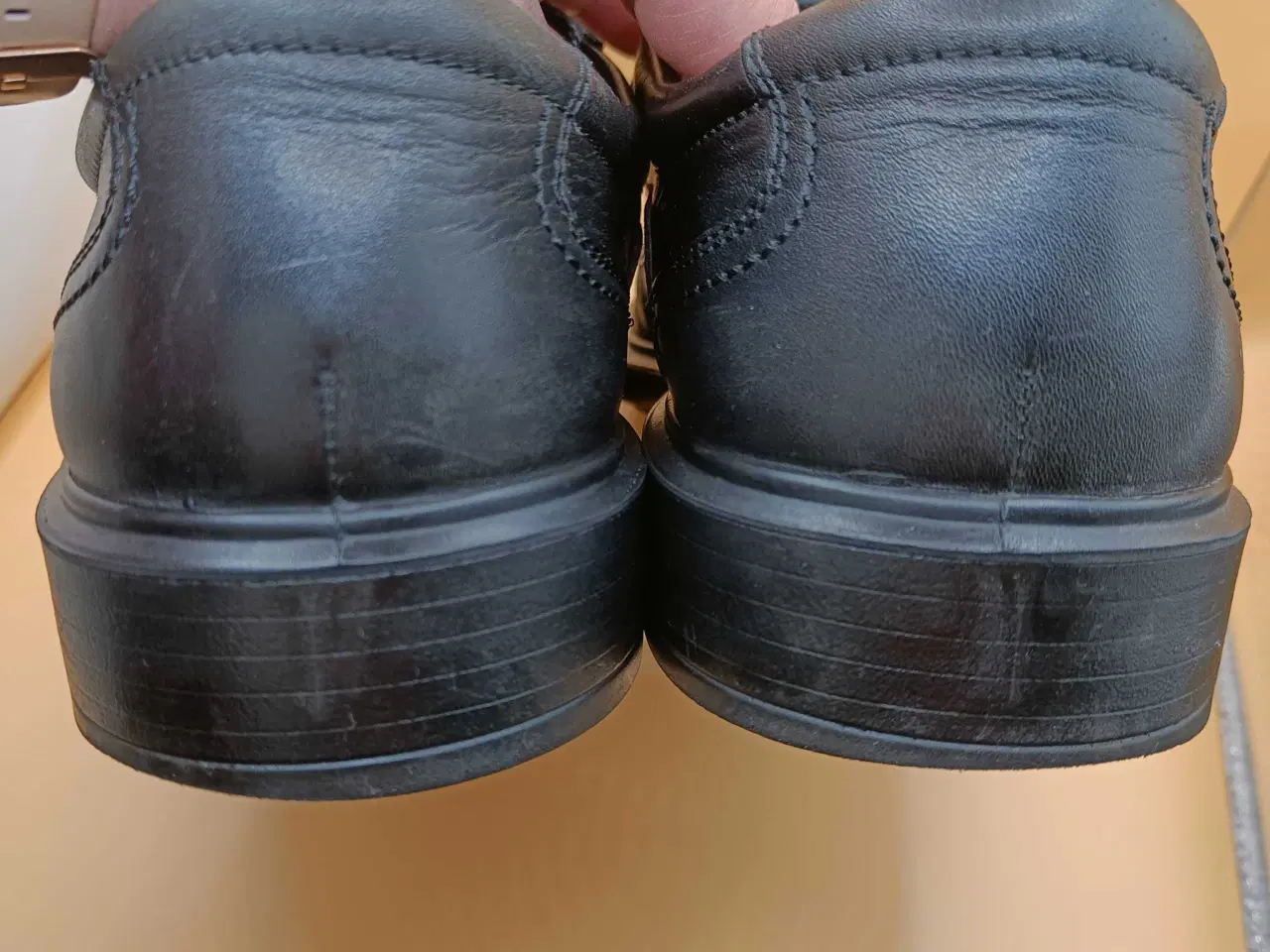 Billede 6 - Ecco sort læder sko 47str