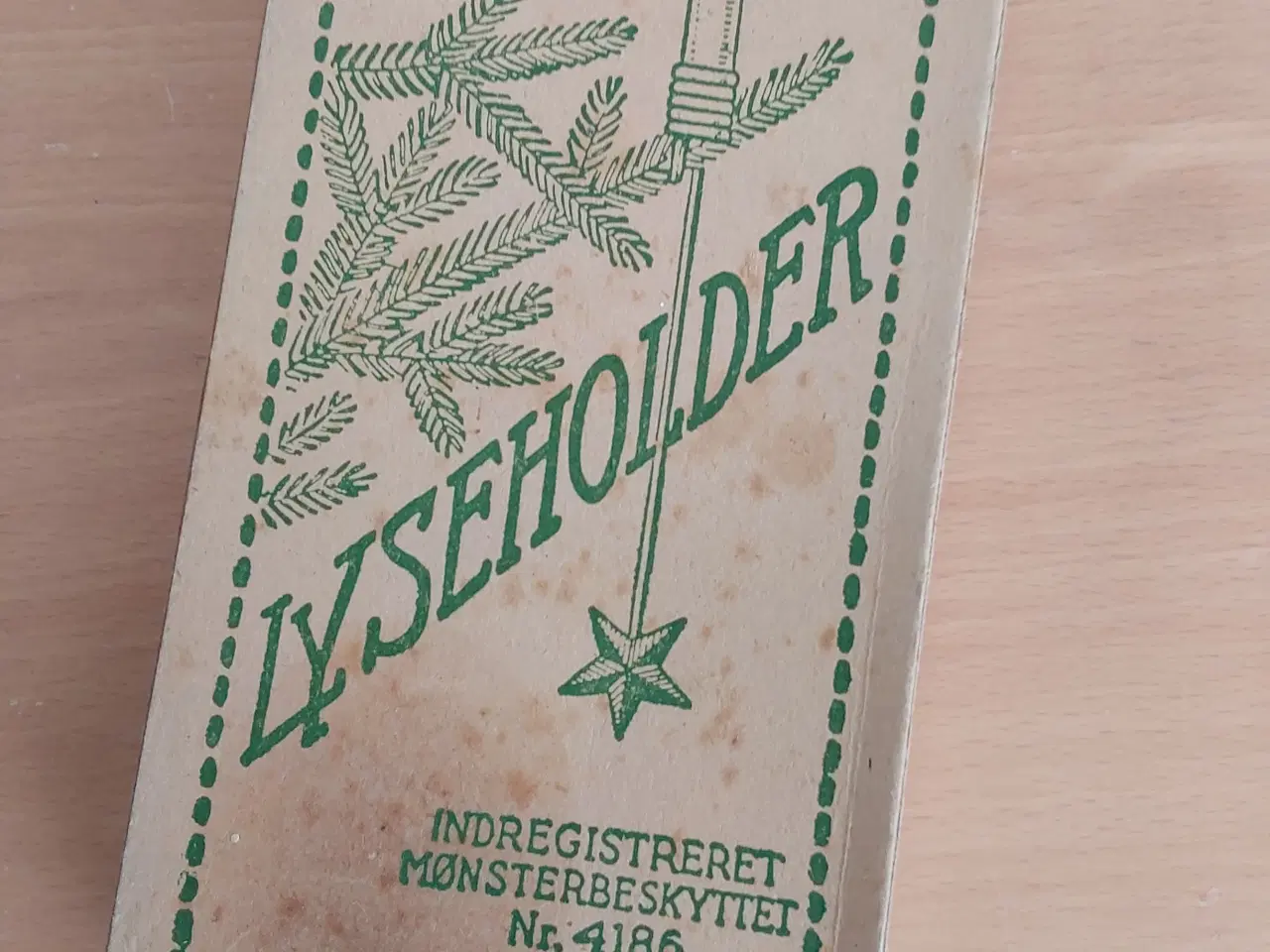 Billede 1 - Juletræs lysholdere med lille stjerne, antikke.