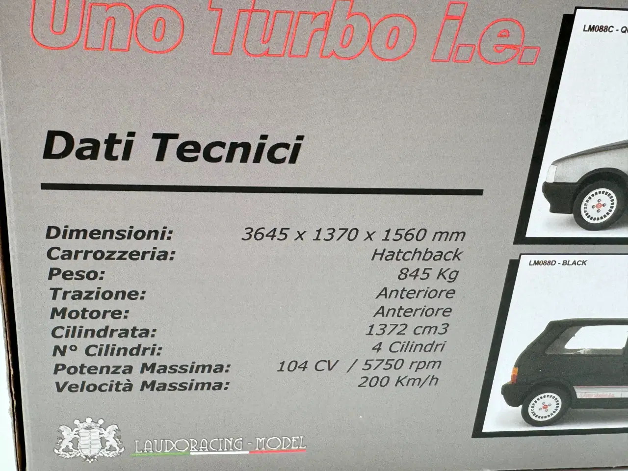 Billede 8 - 1985 Fiat Uno Turbo i.e. Limited Edition - 1:18