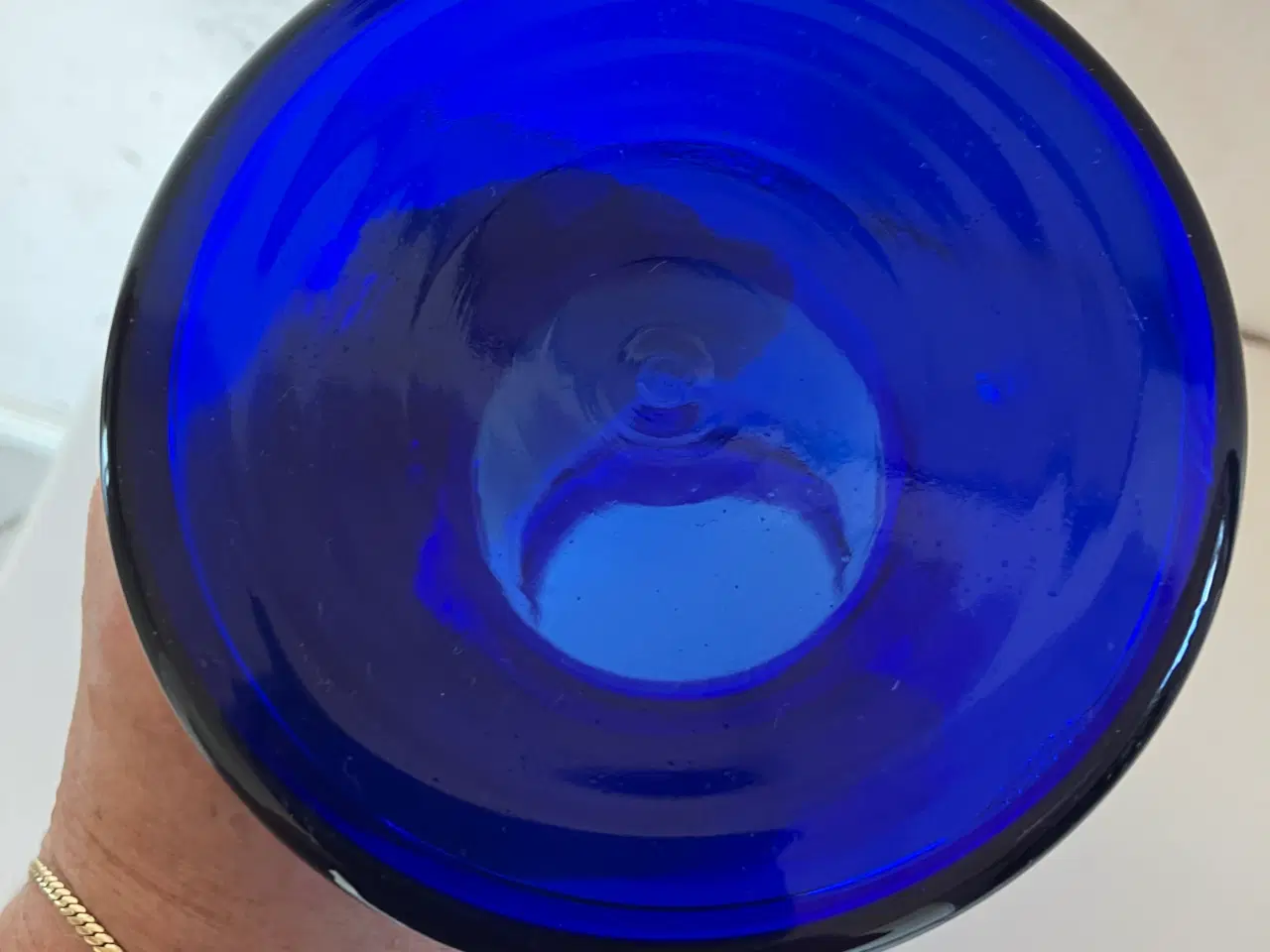 Billede 3 - Blå Holmegaard vase