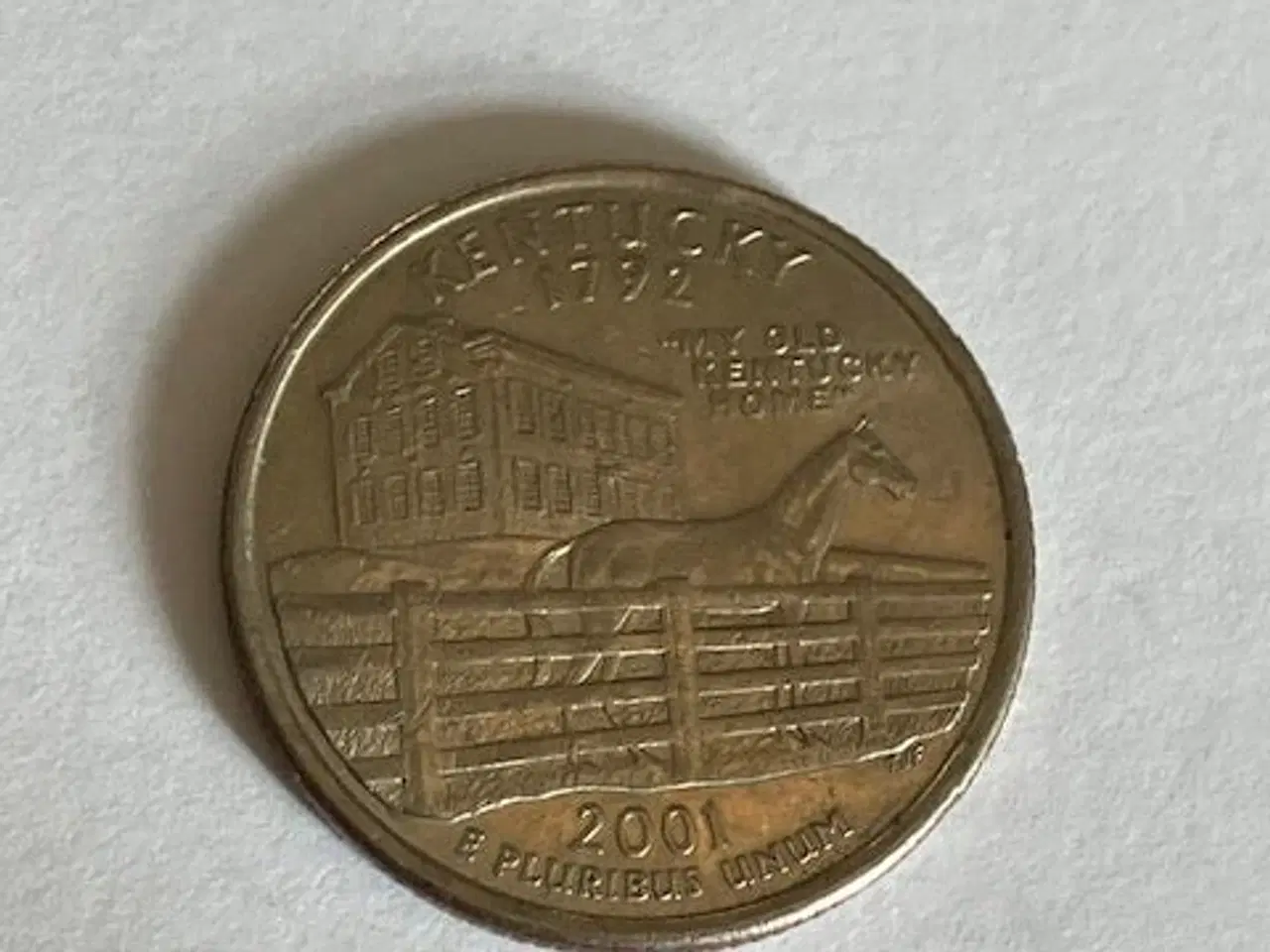 Billede 1 - Quarter Dollar 2001 Kentucky USA
