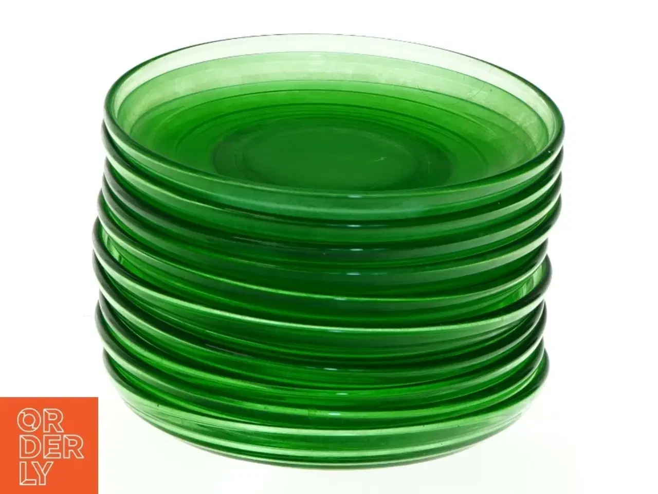 Billede 1 - Grønne broksø glas tallerkener (str. Ø 15 cm)