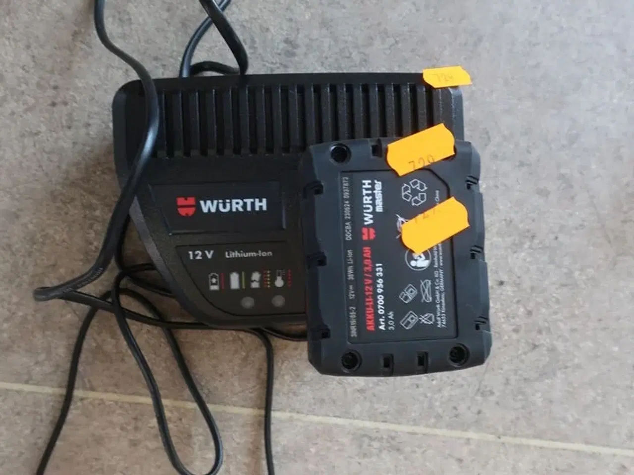 Billede 1 - Batteri & lader WÜRTH 12V