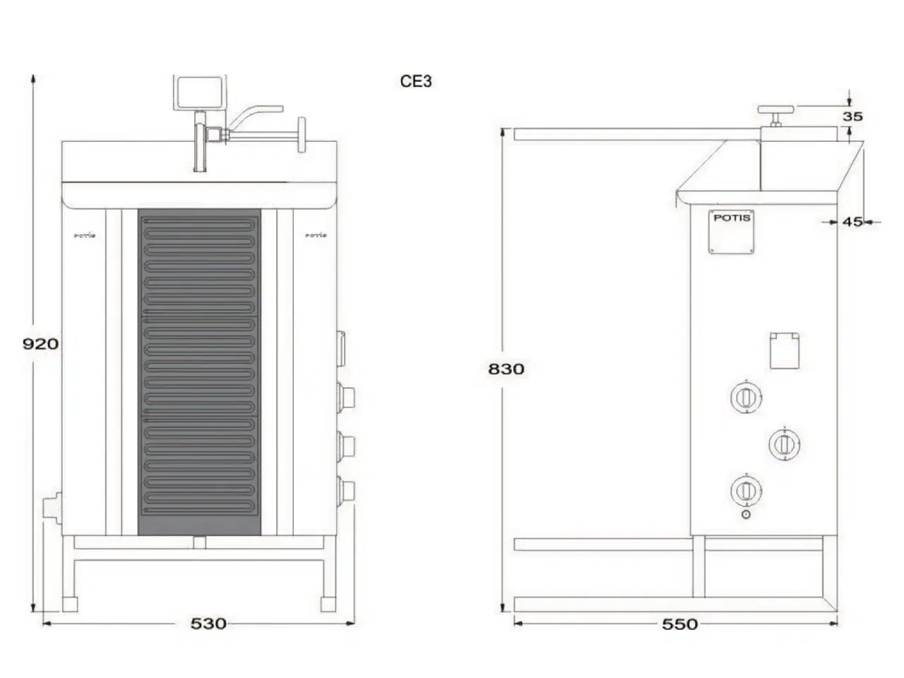 Billede 2 - Potis Grill CE3 40 kg