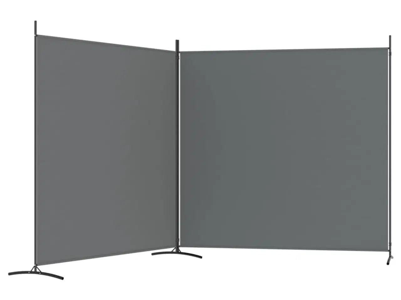 Billede 4 - 2-panels rumdeler 348x180 cm stof antracitgrå