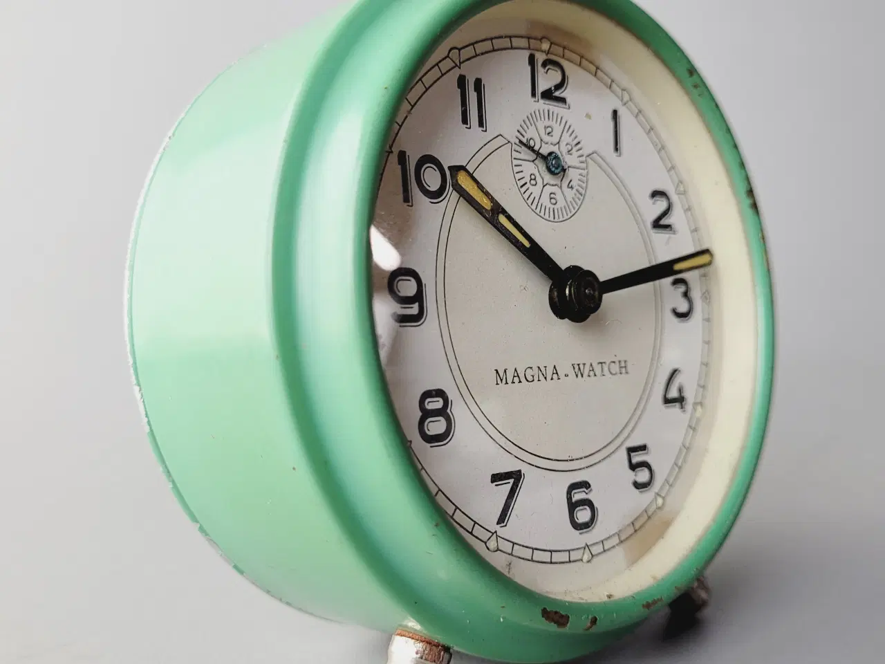 Billede 2 - ⭐️· ⏰ Vintage Magna Watch Vækkeur i Turkisgrøn