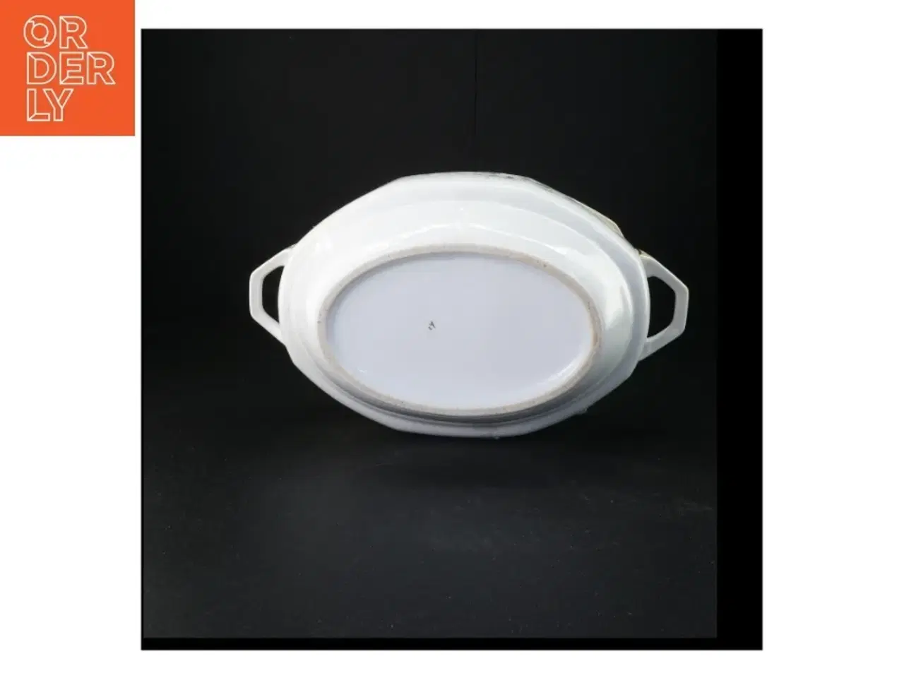 Billede 1 - Floral porcelæn serveringsskål med låg (str. 34 x 20 cm)