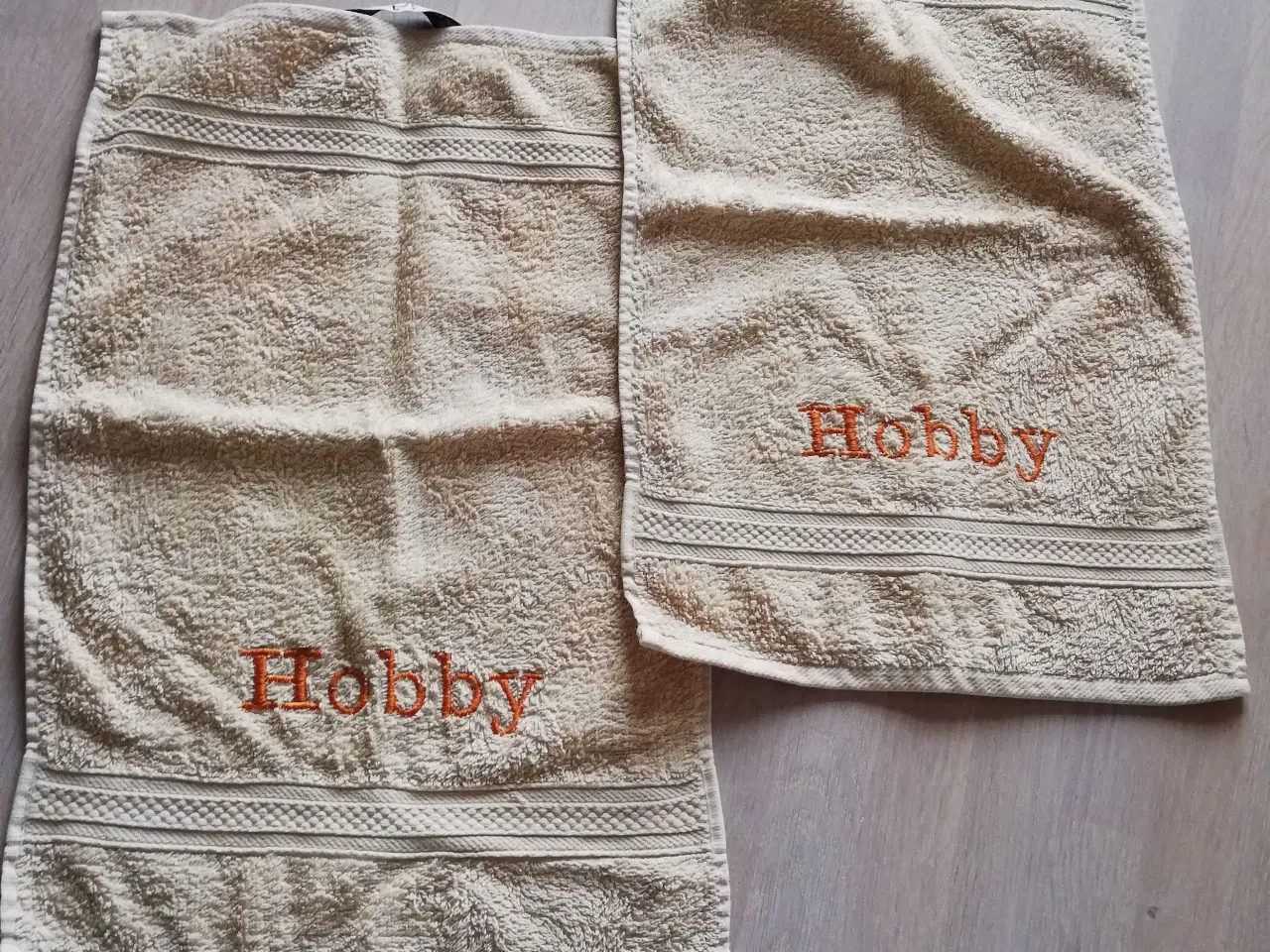 Billede 1 - Hobby gæstehåndklæder (beige)