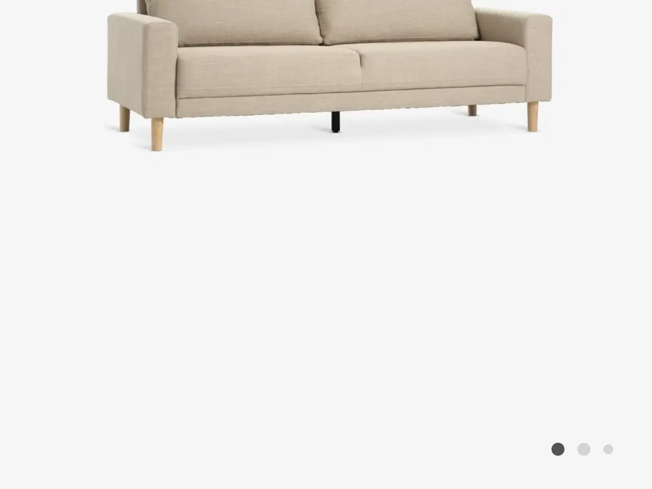 Billede 1 - Sofa EGENSE 3-pers. sandfarvet stof