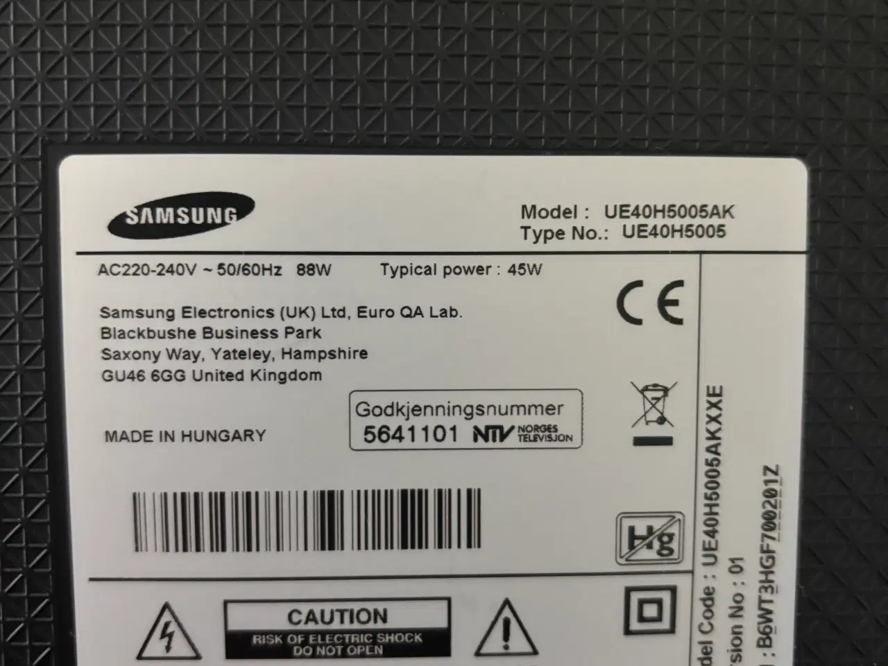 Billede 1 - Samsung 40 tommer tv