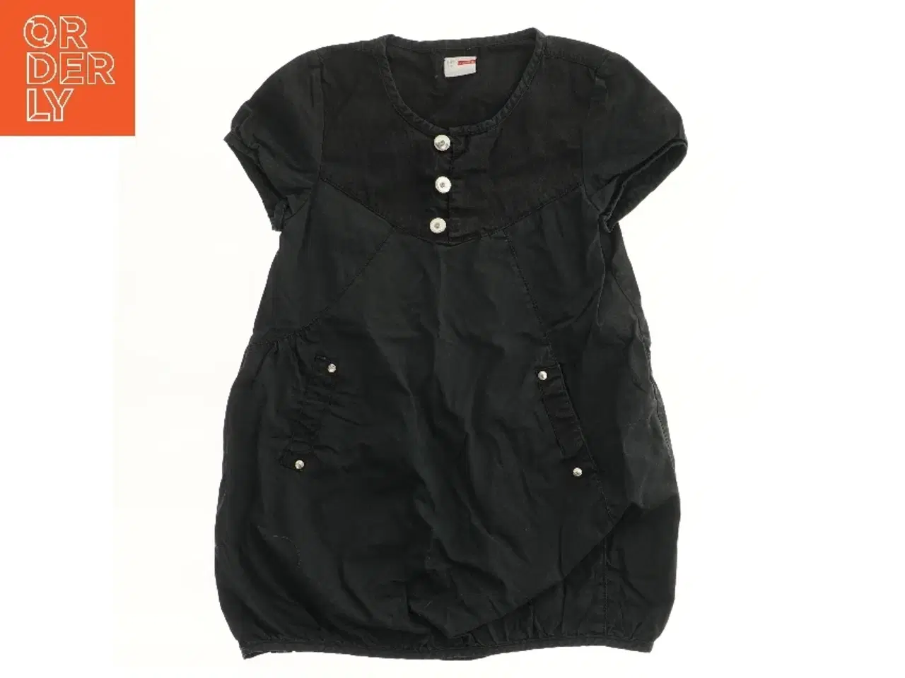 Billede 1 - Sort kjole med korte ærmer fra Name It (str. 116)