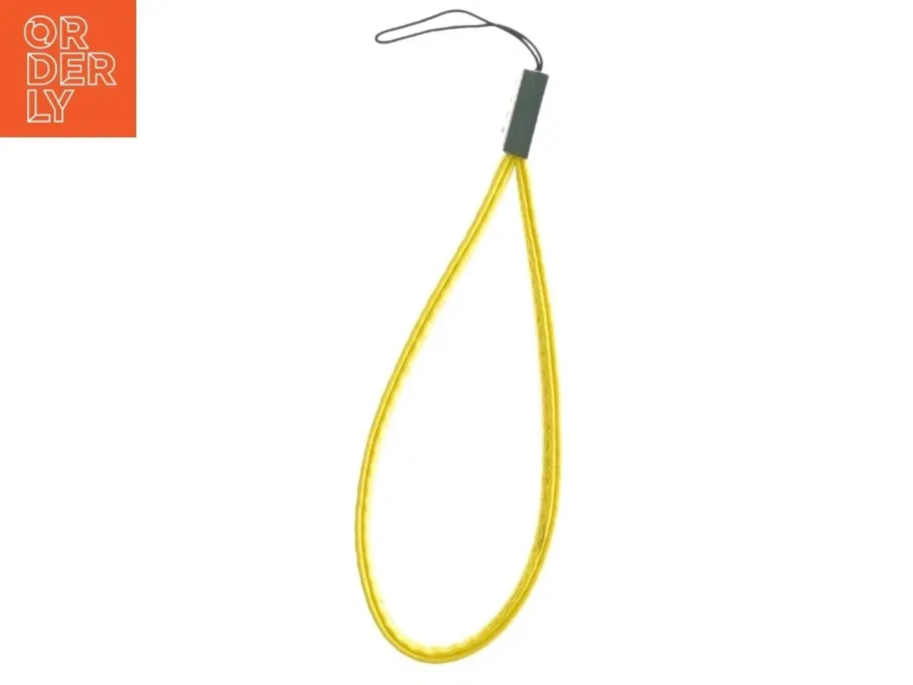 Billede 1 - Gul nøglering til mobil telefon eller nøgler (str. 14 cm)