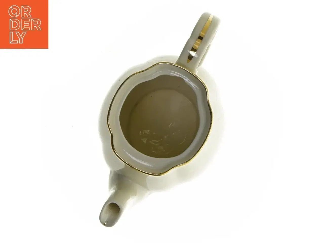 Billede 3 - Porcelæns tekande med guldkant (str. 20 cm)
