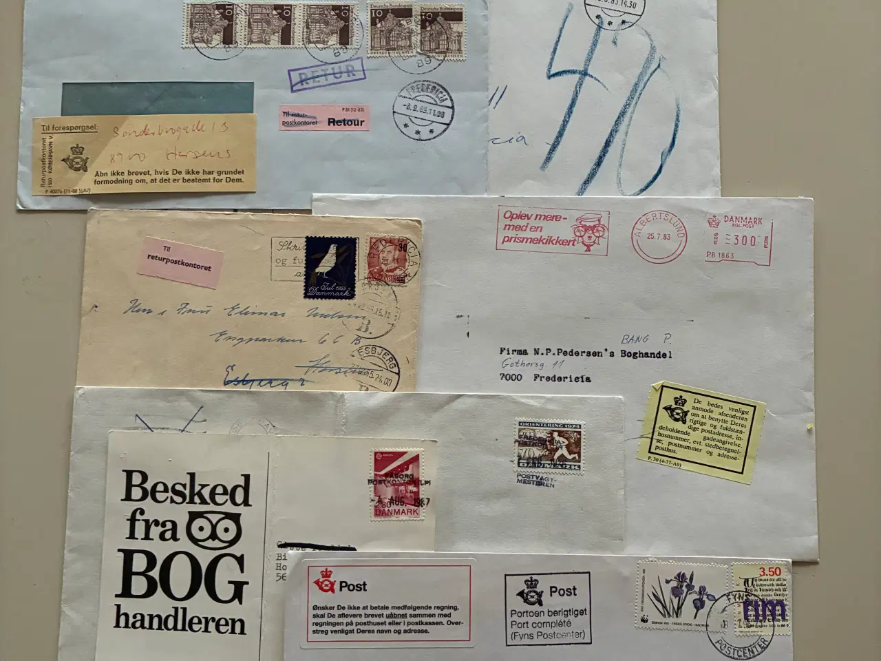 Billede 3 - Frimærke helsager stempler postnoteringer