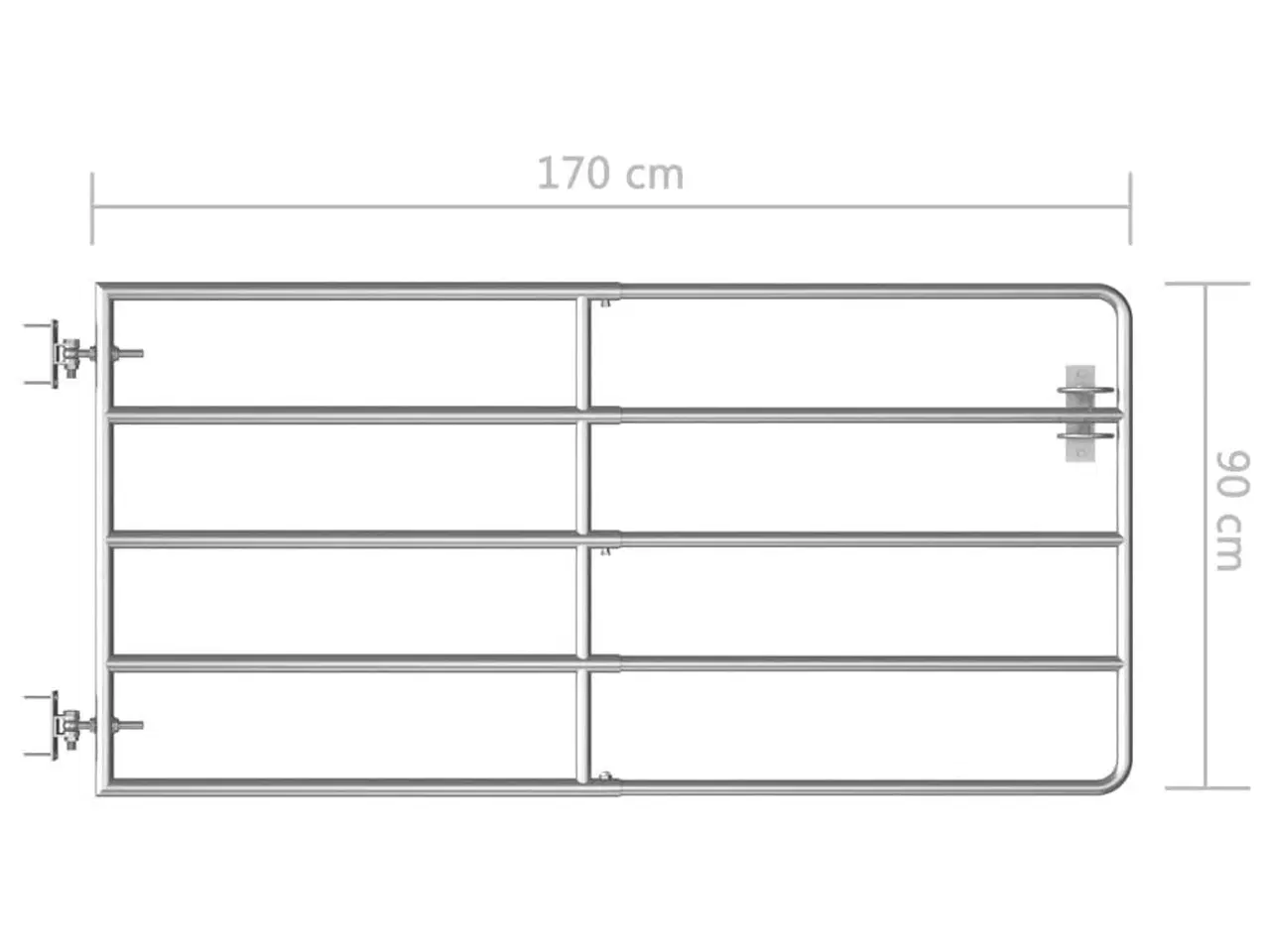 Billede 5 - Markport 5 dele (95-170)x90 cm stål sølvfarvet