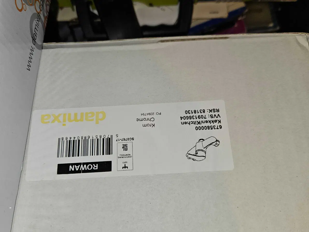 Billede 3 - Damixa Rowan køkkenarmatur til væg, krom