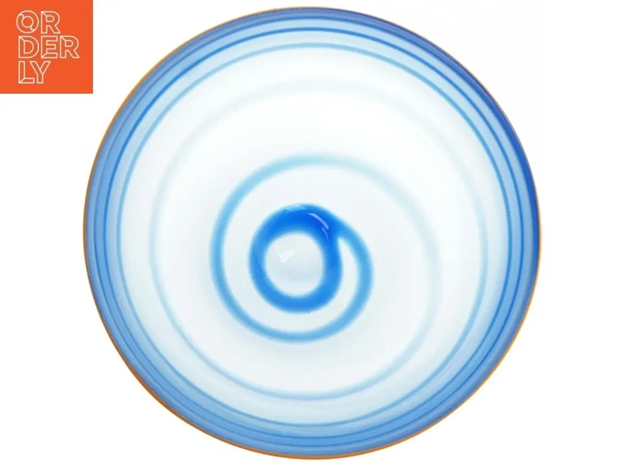 Billede 4 - Blåstribet glasskål Ø 26 cm fra Søholm (str. Ø 26 cm)