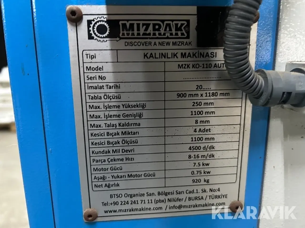 Billede 3 - Slibemaskine Mizrak MZK KO 110 auto