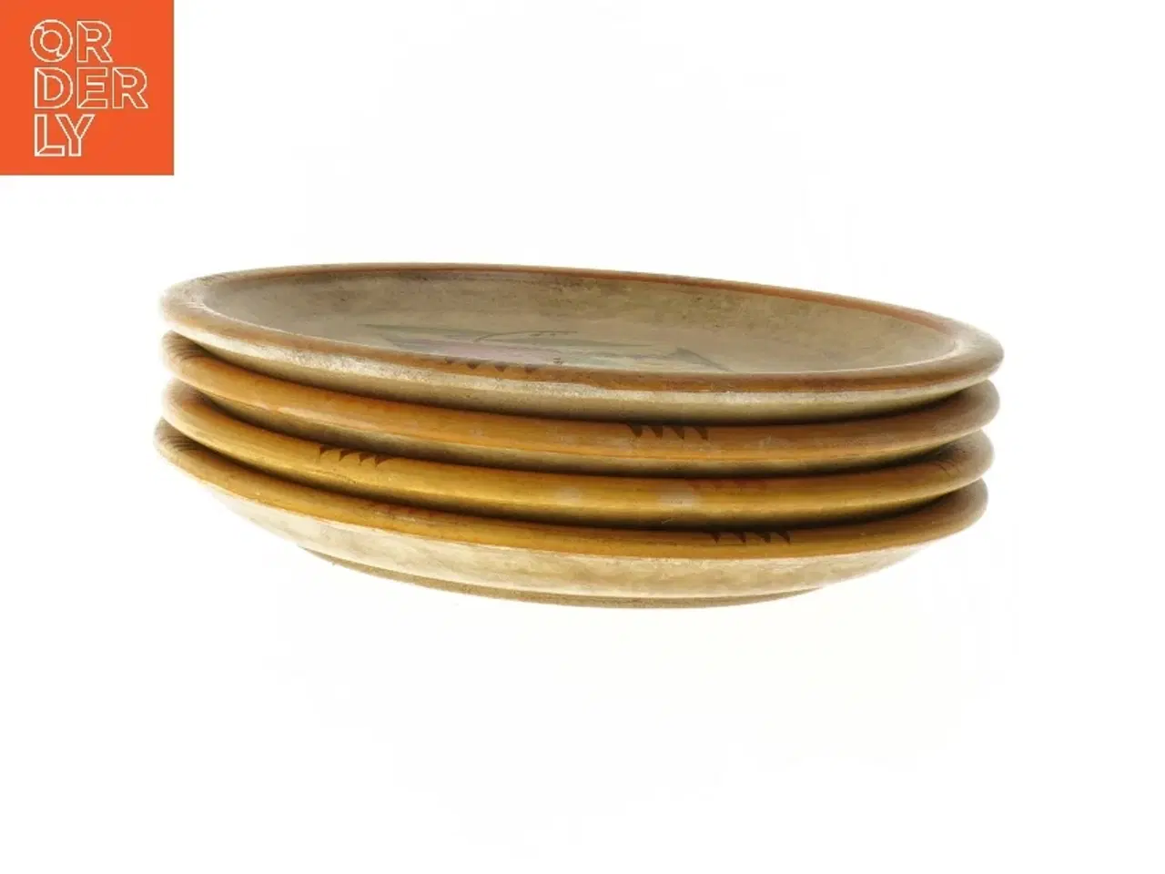 Billede 2 - Italienske desserttallerkener med kirsebærmotiv (ø 18,5 cm)