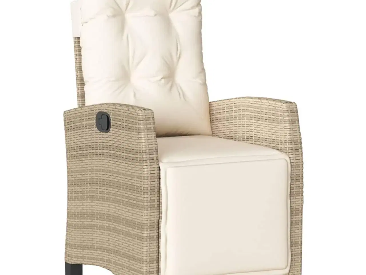 Billede 4 - Havestole 2 stk. med lænefunktion og fodstøtte polyrattan beige