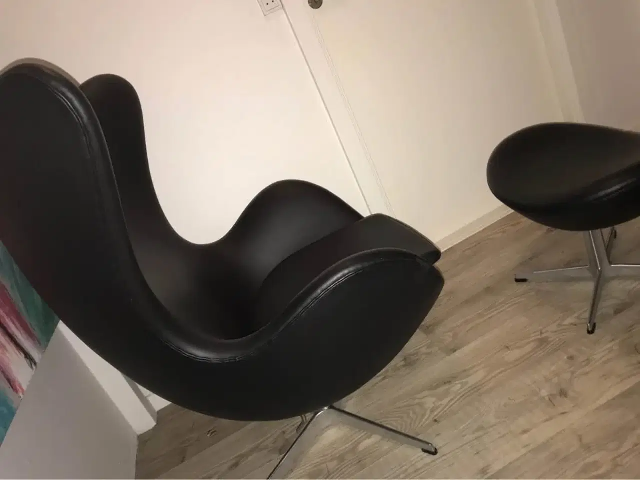 Billede 3 - Ægget stol m. skammel