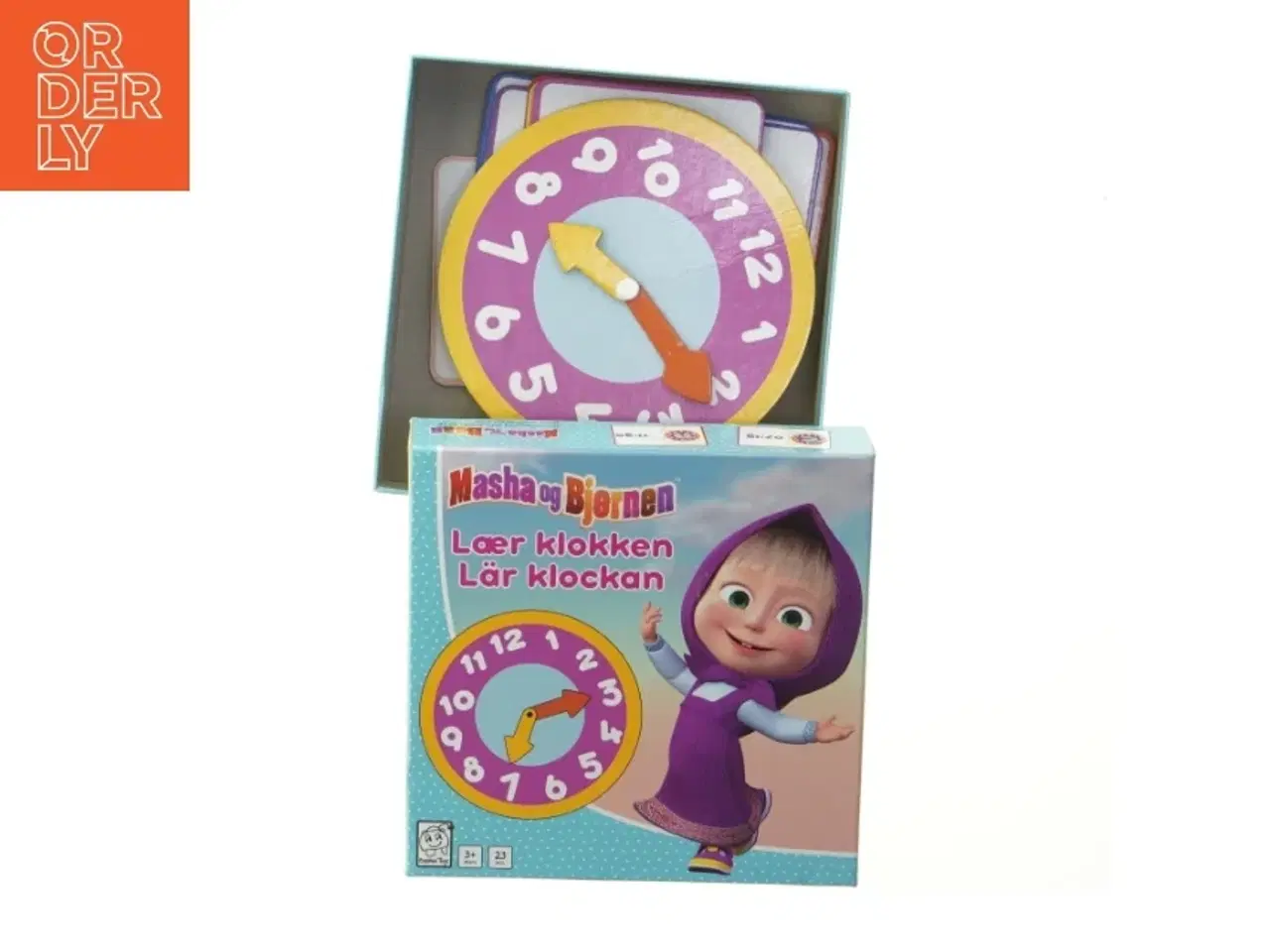 Billede 3 - Masha og Bjørnen lær uret puslespil fra Barbo Toys (str. 23 brikker)