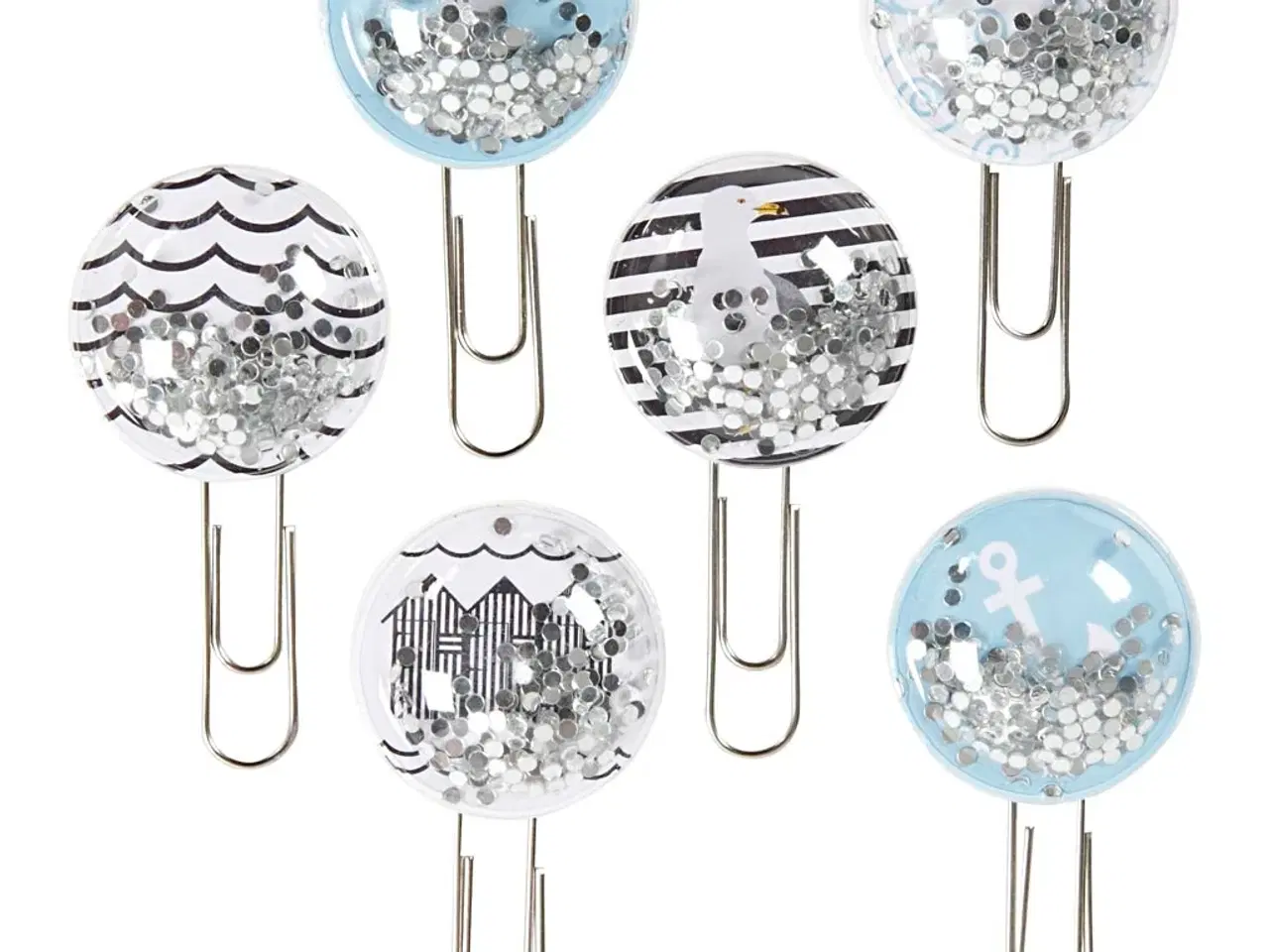 Billede 1 - Shaker Clips 6 stk. - Kreativ dekoration i 4 farver