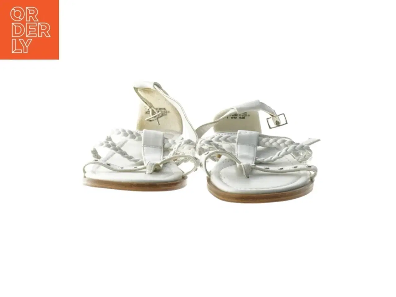 Billede 3 - Hvide lædersandaler størrelse 35 fra Agaxy (str. 35 )