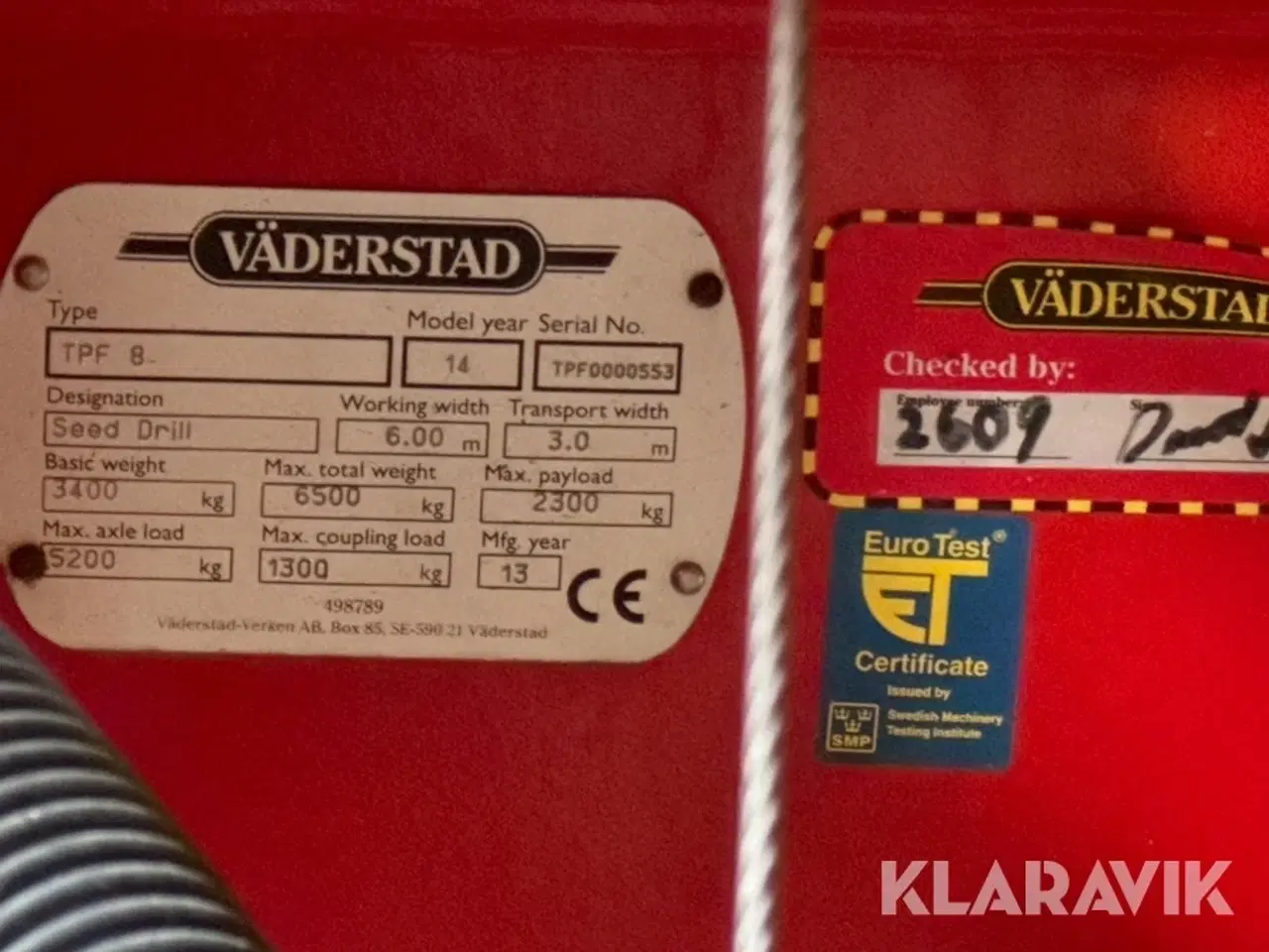 Billede 8 - Majssåmaskine Väderstad Tempo TPF 8
