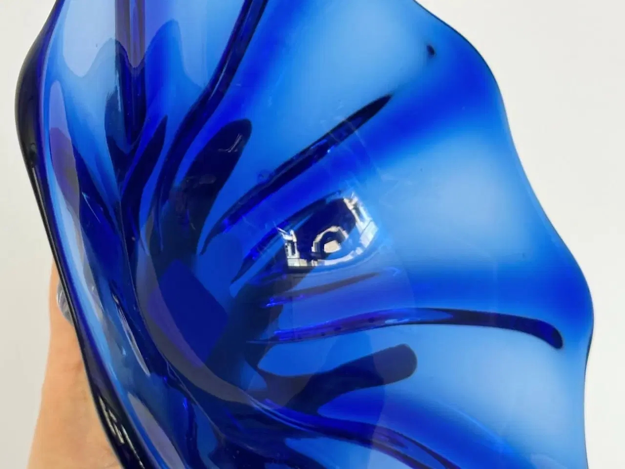Billede 4 - Kunstskål, koboltblåt glas, NB