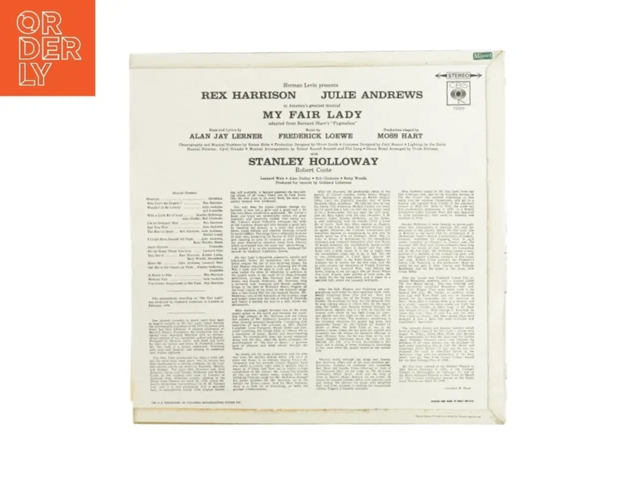 Billede 2 - Rex Harrison, Julie Andrews My fair Lady vinylplade