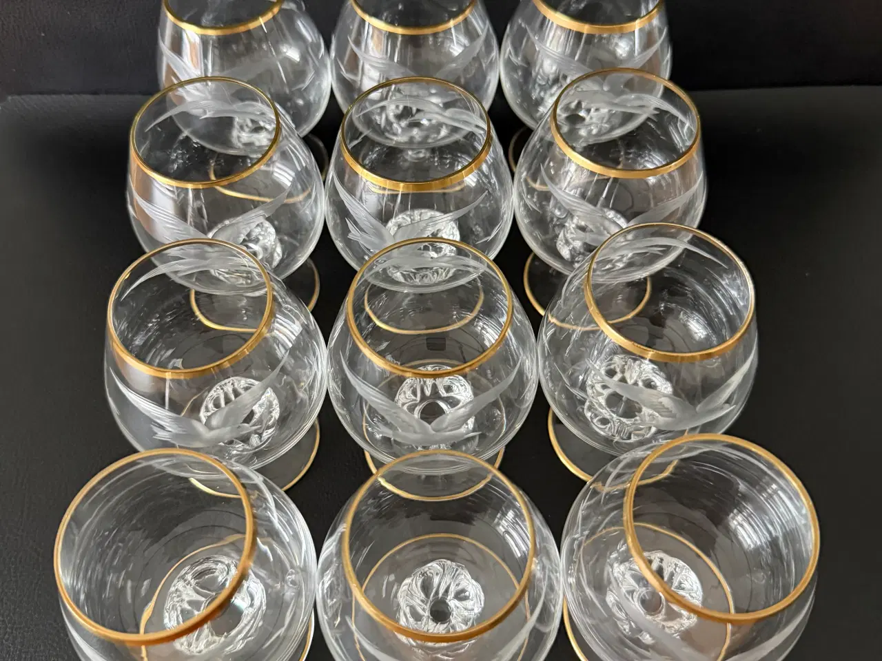 Billede 3 - Lyngby mågeglas med intakt guldkant