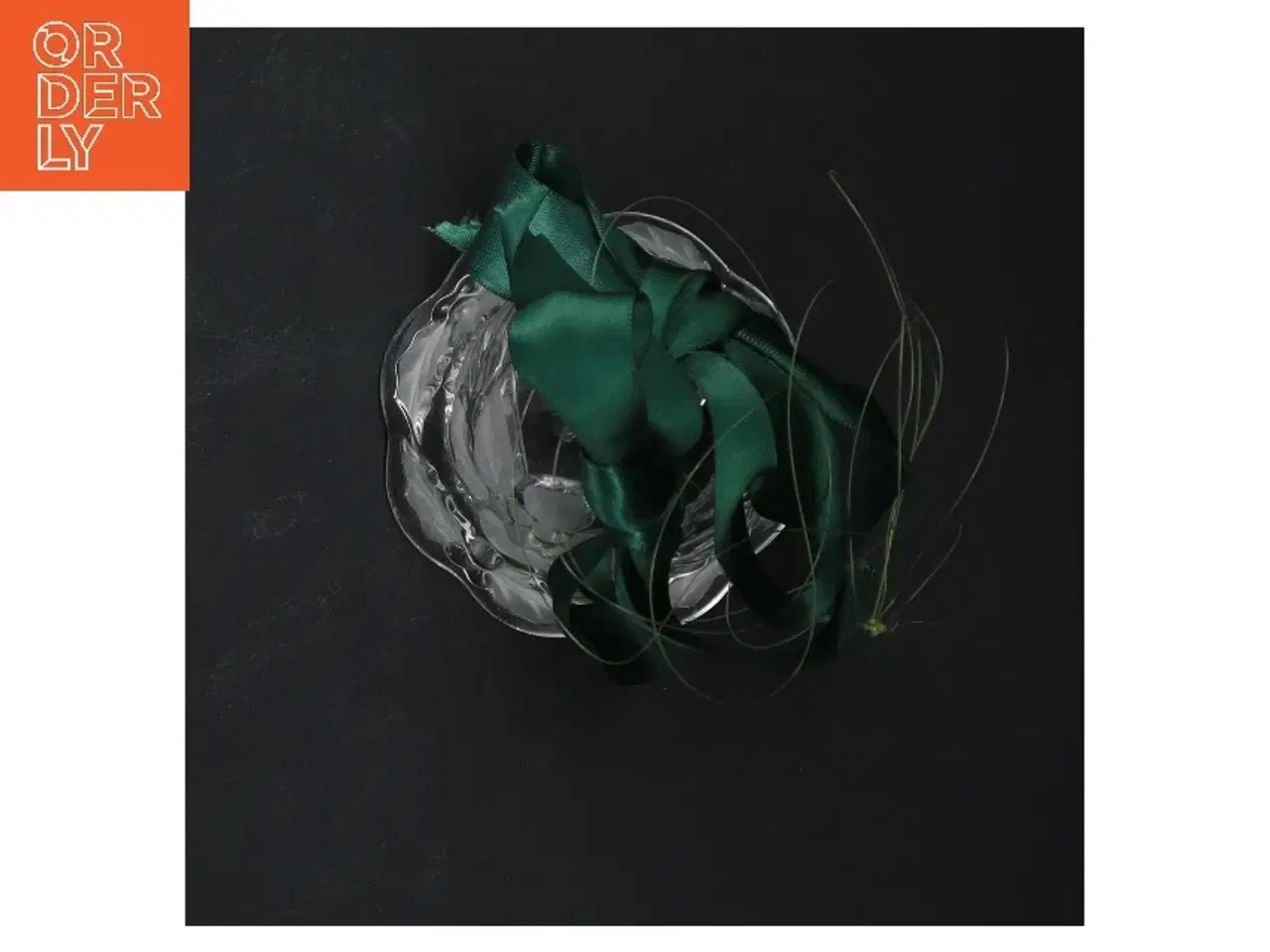 Billede 4 - Glasklokke med grøn sløjfe fra Walther-Glas (str. 10 cm)