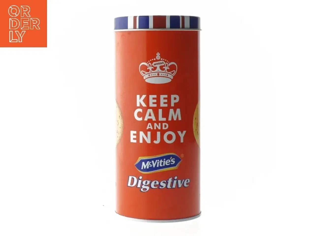 Billede 1 - Opbevaringsdåse McVitie's Digestive (str. Ø 8,5 cm længde 19 cm)