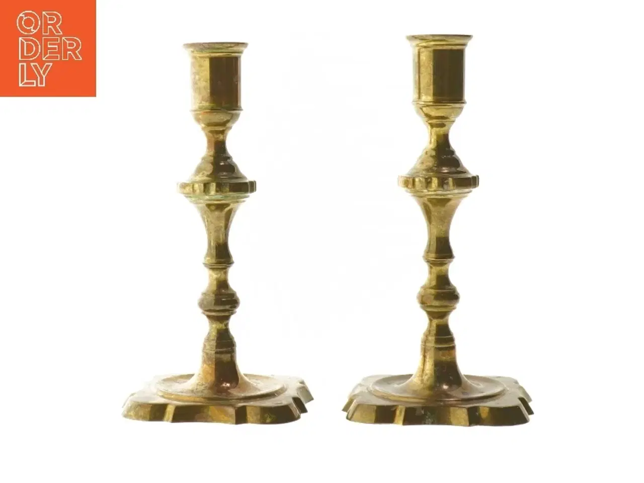 Billede 1 - Messing lysestager (str. 17,5 cm)