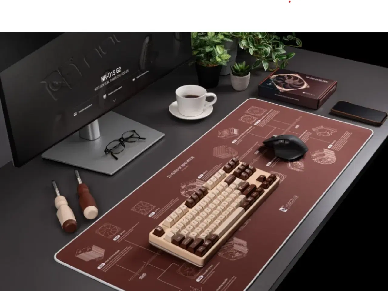 Billede 1 - Noctua NF-A12x25 G2 PWM + NP-DM3 Deskmat