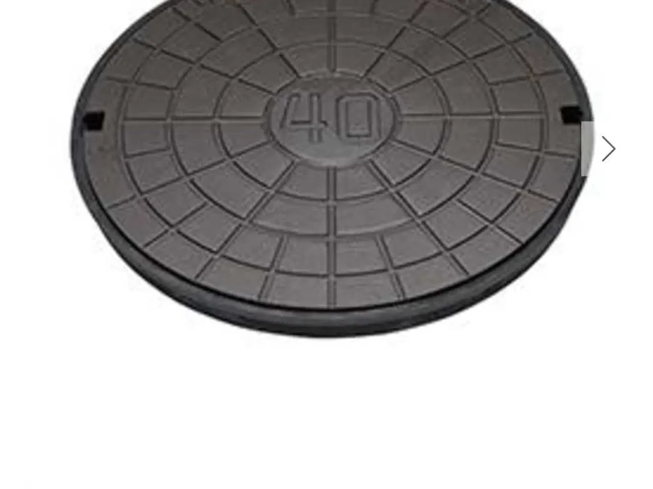 Billede 1 - Brønddæksel i jern. Ulefos