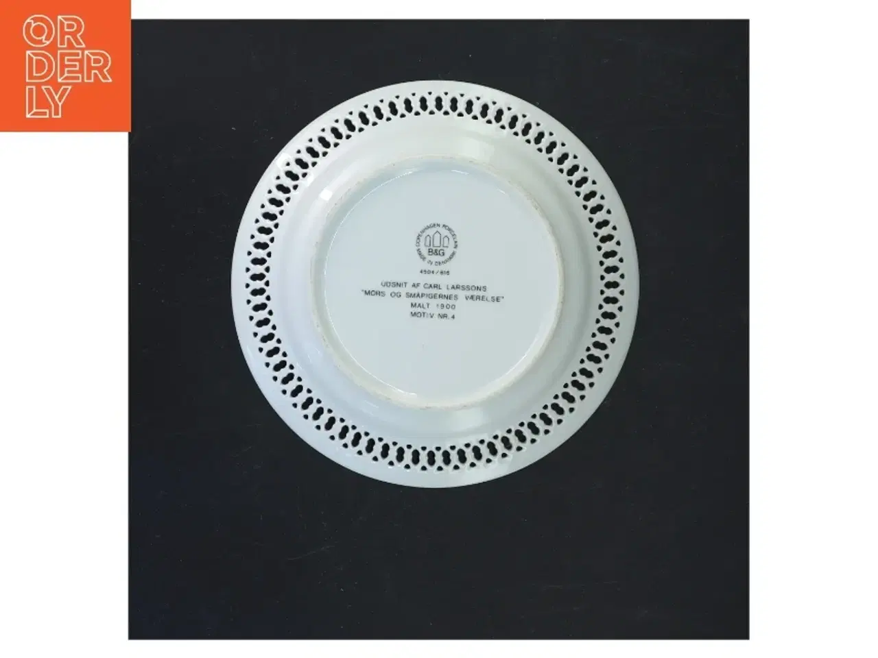 Billede 3 - Dekorativ tallerken med kunstmotiv (str. Ø 17 cm) fra Bing & Grøndahl
