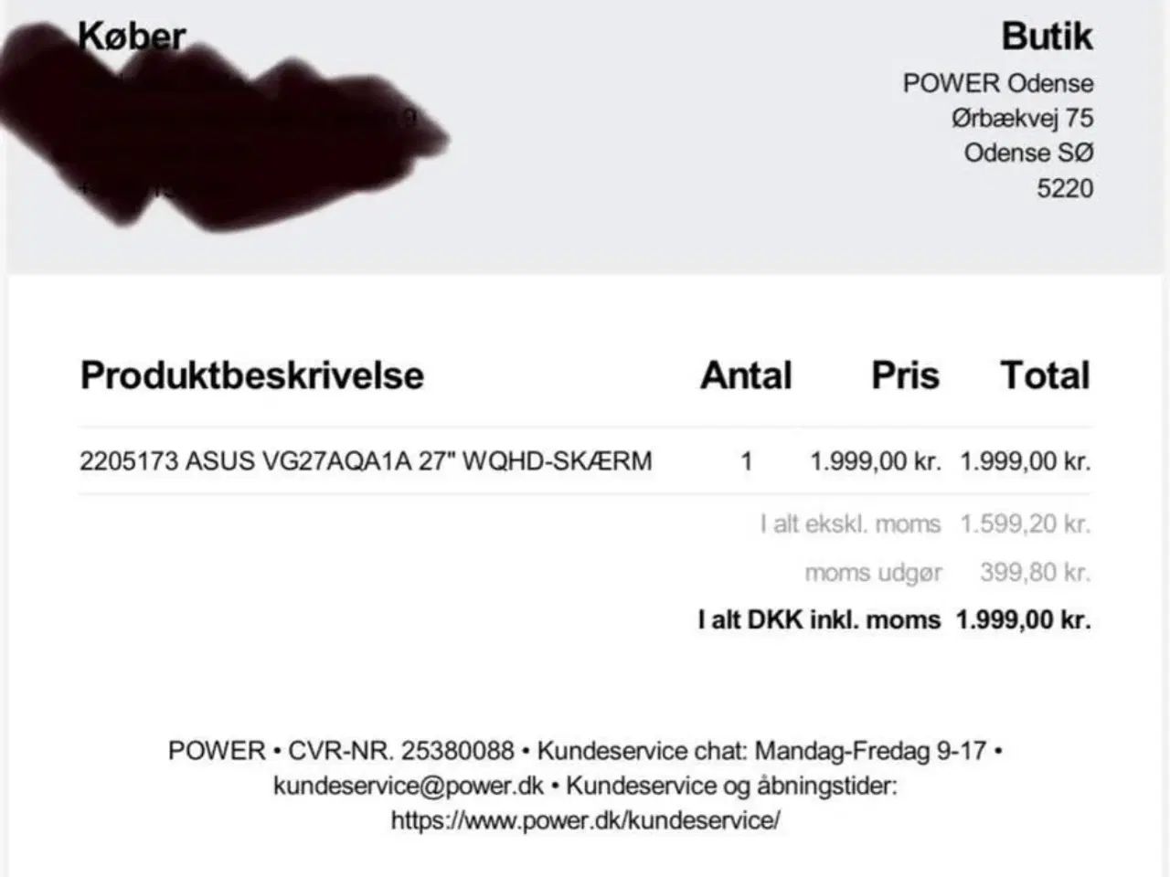 Billede 3 - Asus computerskærm til gaming