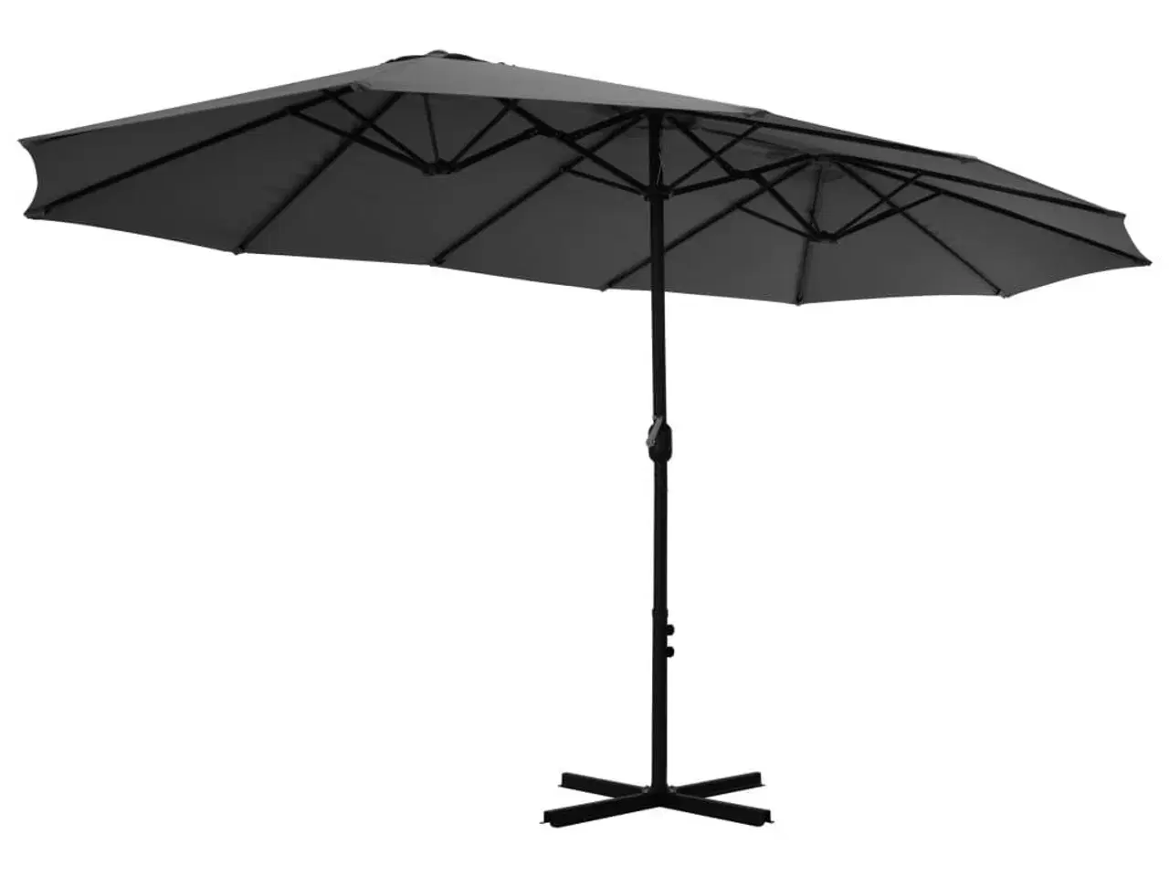 Billede 4 - Udendørs parasol med aluminiumsstang 460 x 270 cm antracitgrå